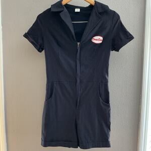 Deep Eddy Vodka Navy Blue Jumpsuit Short Coveralls XL